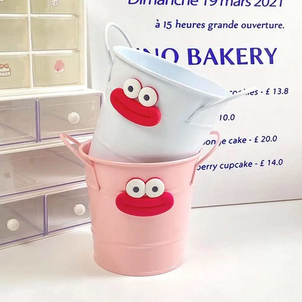 New Big Mouth Pencil Holder Cartoon Large Capacity Desktop Storage Buckets DIY Round Pen Container Students Stationery