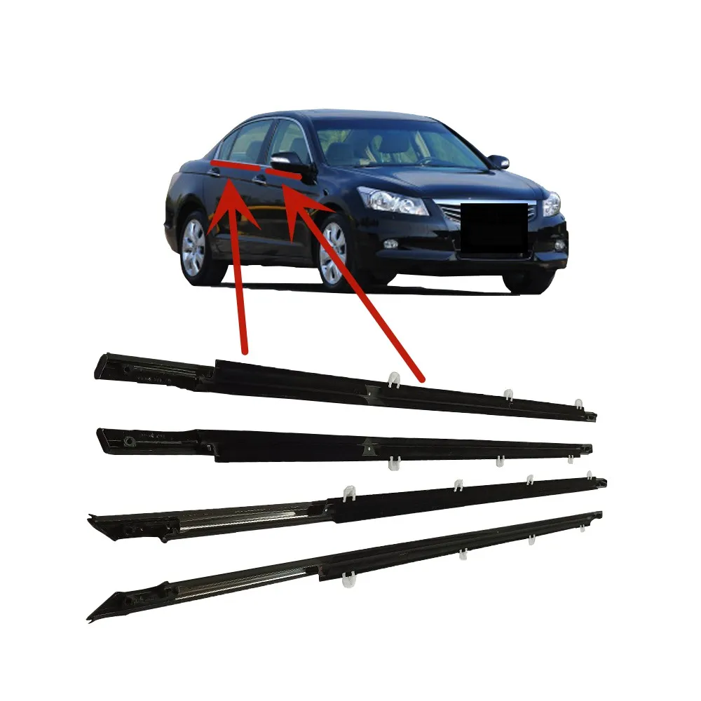 4 Pieces Set 20082013 Windows Rubber Outside For Honda Accord Glass