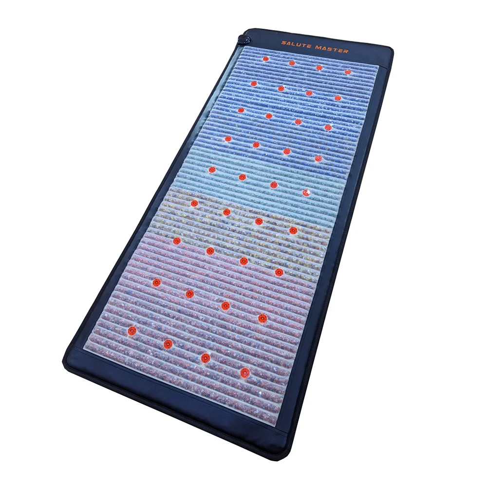 Rainbow Gemstone Pemf Photon Tappetino Da Massaggio Riscaldato Ioni Negativi Crystal Healing Chakra Therapy Con Tens Pad Per Yoga Fitness Stres