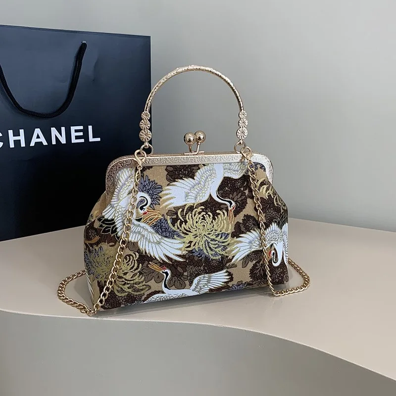 Silk Embroidery National Style Crossbody Bag - Women's Fashion Handbag
