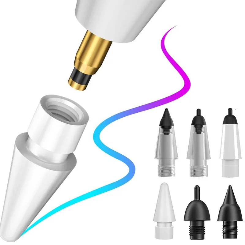 Aggiorna La Punta Dello Stilo In Gomma Siliconica Per Apple Pencil 1 2 Usb C Matita Penna Per Tablet Sostitutiva Resistente All'Usura Pennino Di Ricam