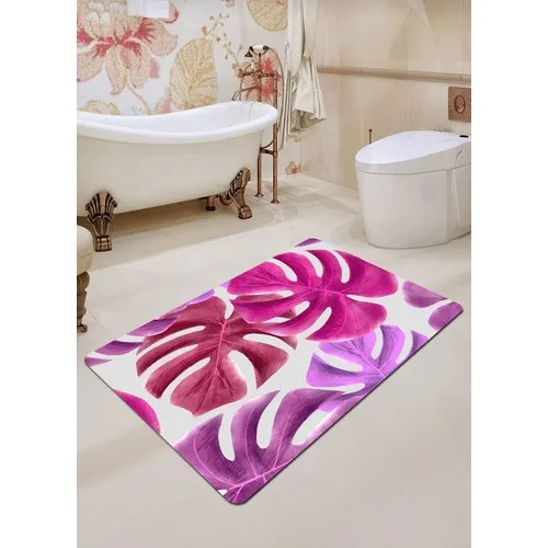 

Ardizayn Pink Leaf Pattern 70 X120 cm Slip-Resistant Leather Sole Bath Mat, Mat