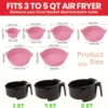 6PC Air Fryer Mats - 450°F Silicone Non-Stick Dual Texture Dishwasher Safe Crispy/Steam Cooking 2