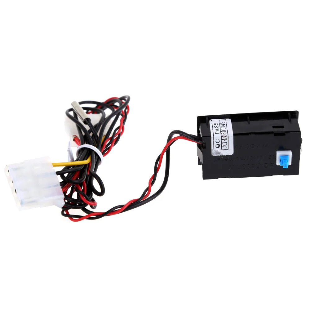 Pointer Temperature Gauge with Waterproof Long Probe Pointer Display Thermometer 4 Pin Power Supply for PC Water Cooling System