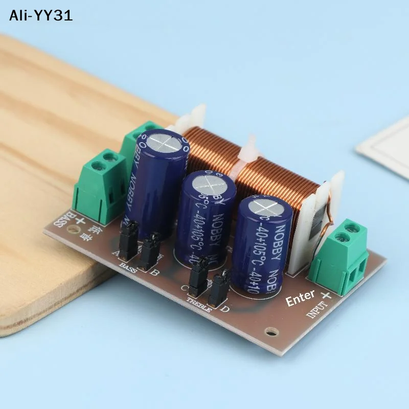 【A31】】400W 오디오 스피커 주파수 분배기 2채널 크로스오버 필터 모듈 조정 가능한 풀 레인지 고음 저음 용접 무료