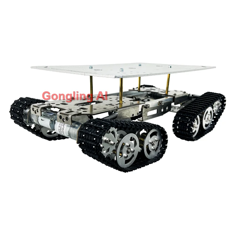 Suspensions et chenilles du tank robot RC 1/16, châssis complet pour assemblage DIY.