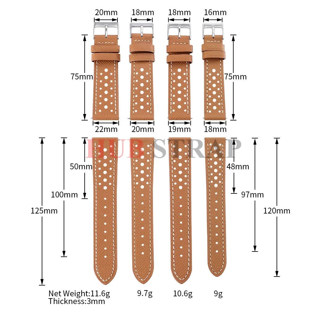 Vintage Leather Quick Release Watch Strap - Universal Breathable Cowhide Band