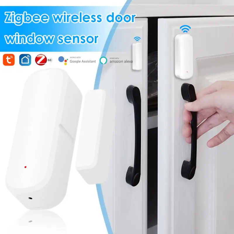 

Tuya Smart ZigBee/WiFi Door Window Contact Sensor Smart Home Wireless Door Detectors Open/Close APP Remote Alarm