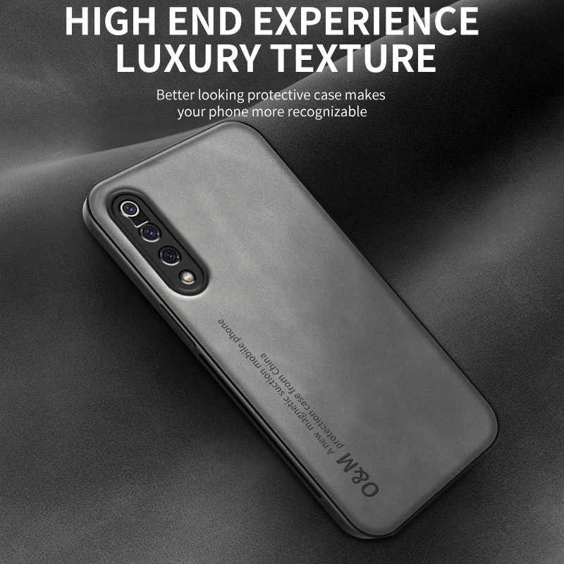Leather Magnetic Phone Case with Built-in Iron Slim Soft Cover