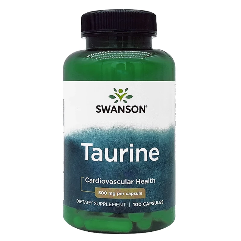 

100 Pills 500mg Taurine Capsules Balance Electrolytes Acid-base Balance Nutrition Promote Energy Exercise Fitness