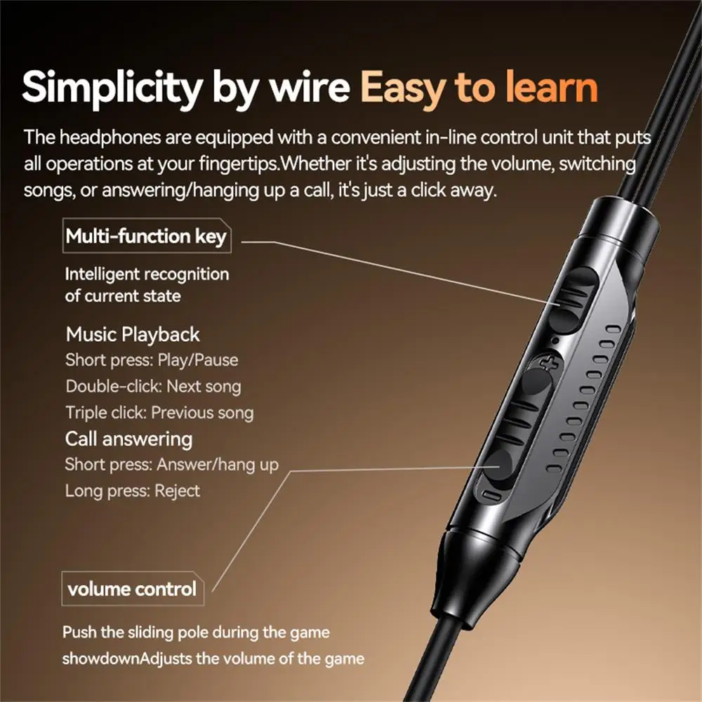OLAF Type-C/3.5mm Wired Headphones Bass Stereo Gaming Headsets Gamer Handsfree Earphone Sports Earbuds For Phones Tablet Laptop 5