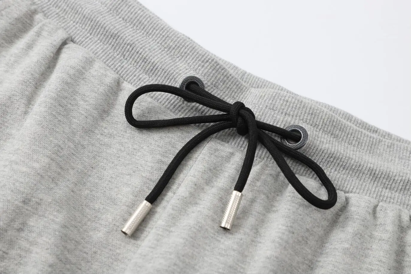 200g Summer Men's 100% Cotton Sports Short Black Elastic Waist Strings Beach Knee Length Trunks Customized Casual Quick Dry Pant 5