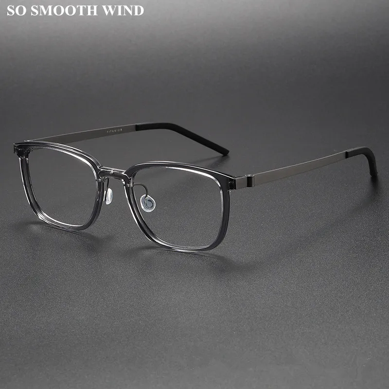 

Denmark Brand Square Titanium Glasses Frame Men Women Ultralight Prescription Eyeglasses Myopia Optical Blue Light Spectacle New