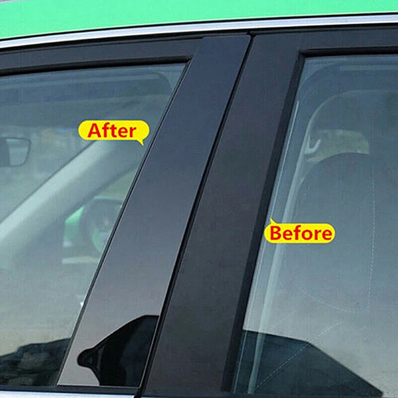 6Pcs Car Pillar Posts Black Decoration For Mercedes M-Class W166 2012 2013 2014 2015 Door Window Molding Cover Trims Stickers