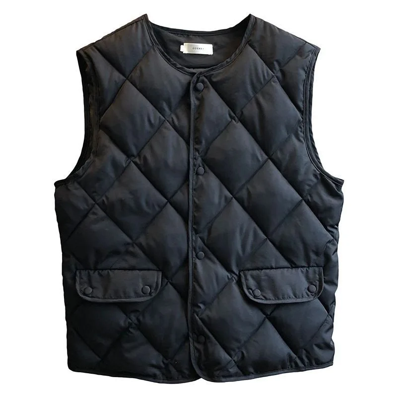 Frauen Herbst Winter Stepp Baumwolle Weste Ärmellose Oansatz Lose Gepolsterte Waistvest Einreiher Casual Ultraleicht Tragbare Weste – Detail 8