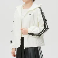 Veste à capuche Adidas pour femme, coupe ample, trois bandes, avec empiècements en mesh, veste de sport KR7602/KR7603 6