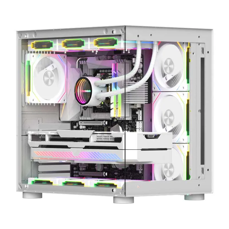 Computer Chassis Fan LDPCSJ OEM PRISM 5 PRO 12cm ARGB 4 Pin PWM Quiet Cooling Fan 12V Large Air Volume 45.2CFM/600-1800RPM