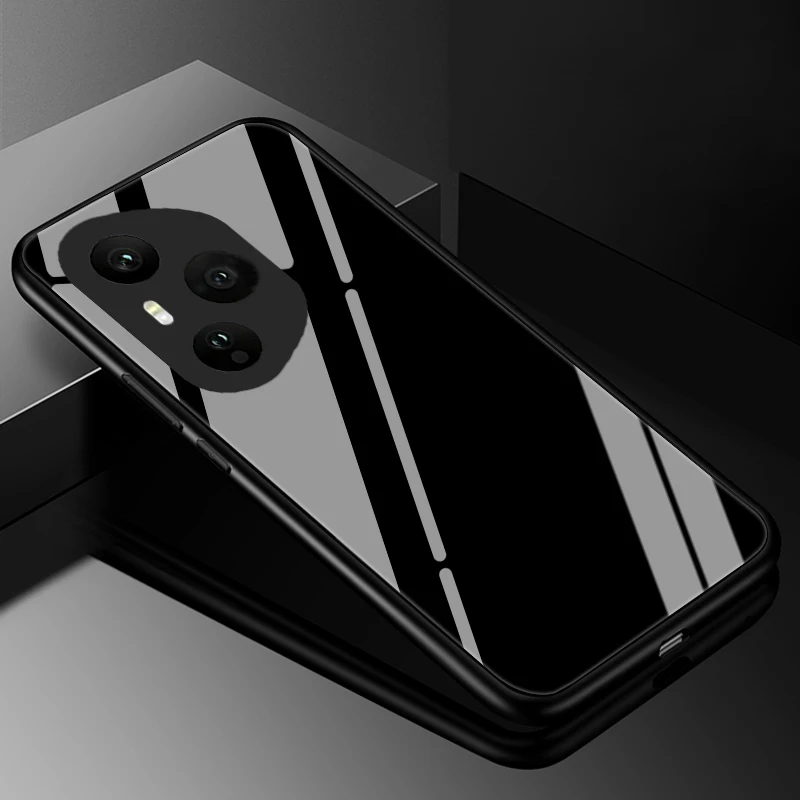 Luxury Tempered Glass Hard Back Bumper Phone Case