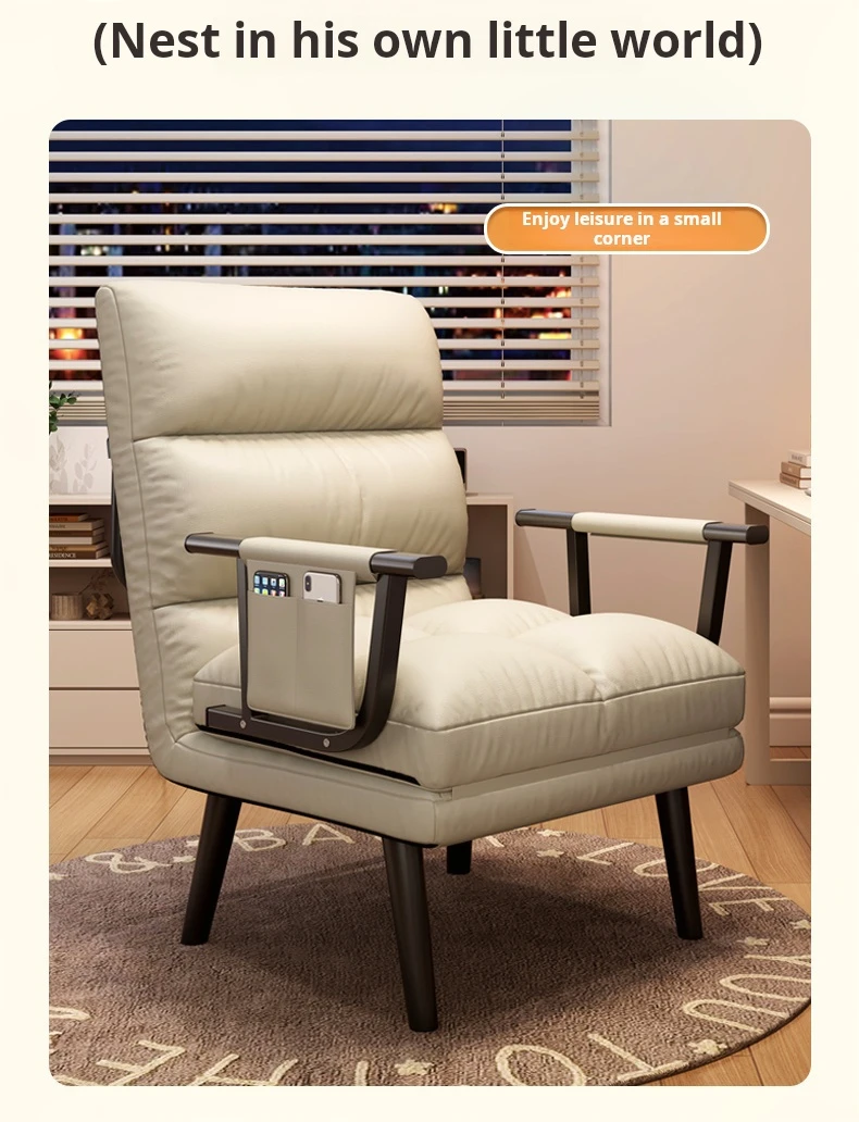 Description Picture 4 of itemluxury Relaxing Recliner living room armchair office lunch break chair bed lounge Design folding lazy Sofa ergonomic furniture
