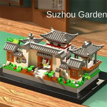 Suzhou Garden puzzle micro particle assembly type building block ethnic style building block toy