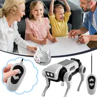 2 IN 1 RC Mechanical Dog Remote Control Cat Children's Toy DIY Assembly Science Electric Robot Dog Cat Model Set  Kids Gift 2