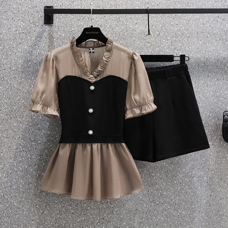 

Женский милый костюм из двух предметов, мини-платье, топ и брюки, комплект из двух предметов, женская модная одежда y2k, женская одежда большого размера