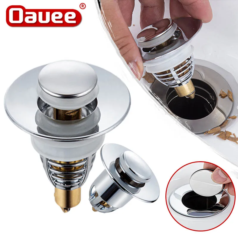 Universal Stainless Steel Basin Pop Up Bounce Core Basin Drain Filter