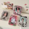 MINKYS Kawaii Acrylic Milk Cow Cat Kpop Photocard Holder Photo Card Holder Bag Pendant School Stationery 1