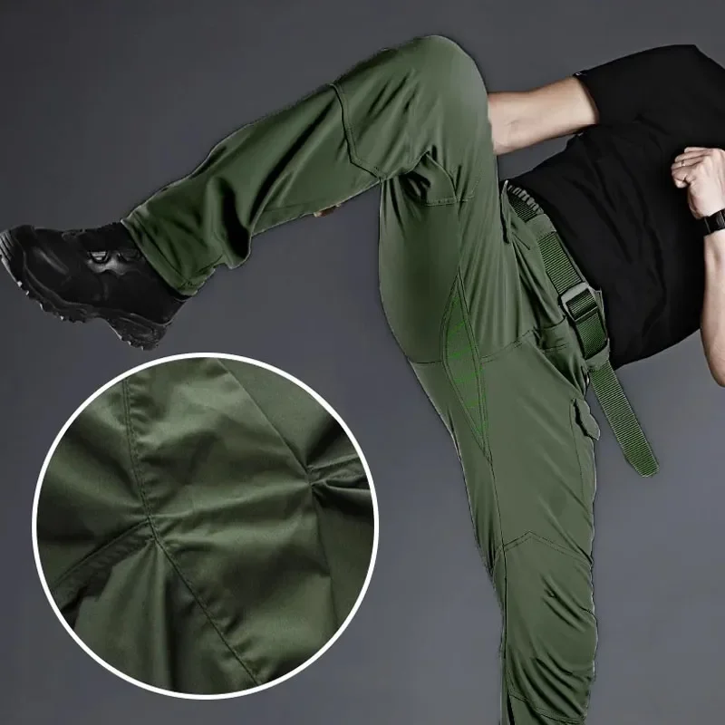 Summer Tactical Sets Mens Outdoor Breathable Multiple Pockets Combat Training  Long Sleeve Shirts Cargo Pants Suits Male 5