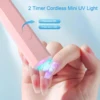 YIKOOLIN Convenient Handheld Nail Dryer Lamp UV/LED Nail Curing All Gel Polish Nail Art Tool USB Rechargeabl Quick Dry Nail Lamp 2