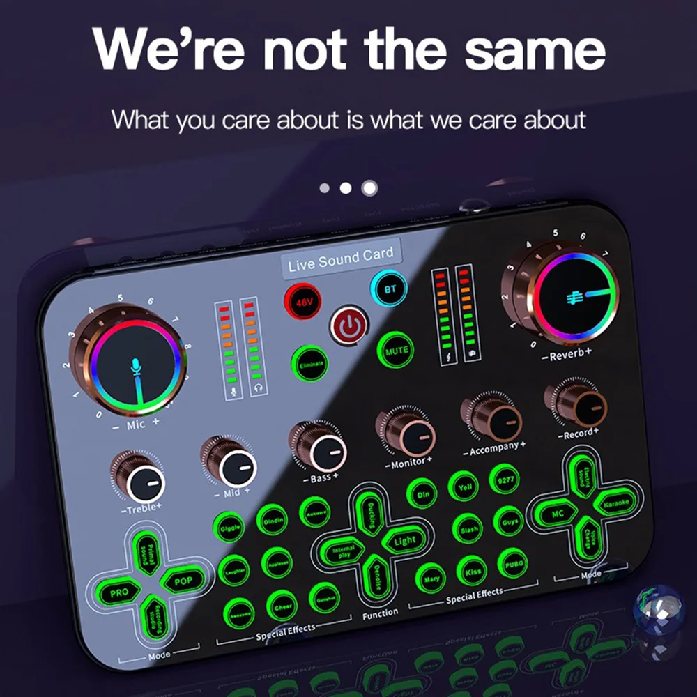 전문 48V 마이크 사운드 카드 DJ16 라이브 방송 오디오 믹서, 휴대폰 노래방 노래 장비 K600