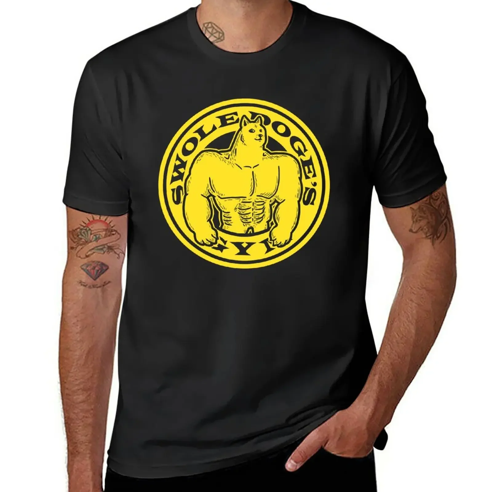 

Swole Doge T-Shirt plain anime Men's cotton t-shirt