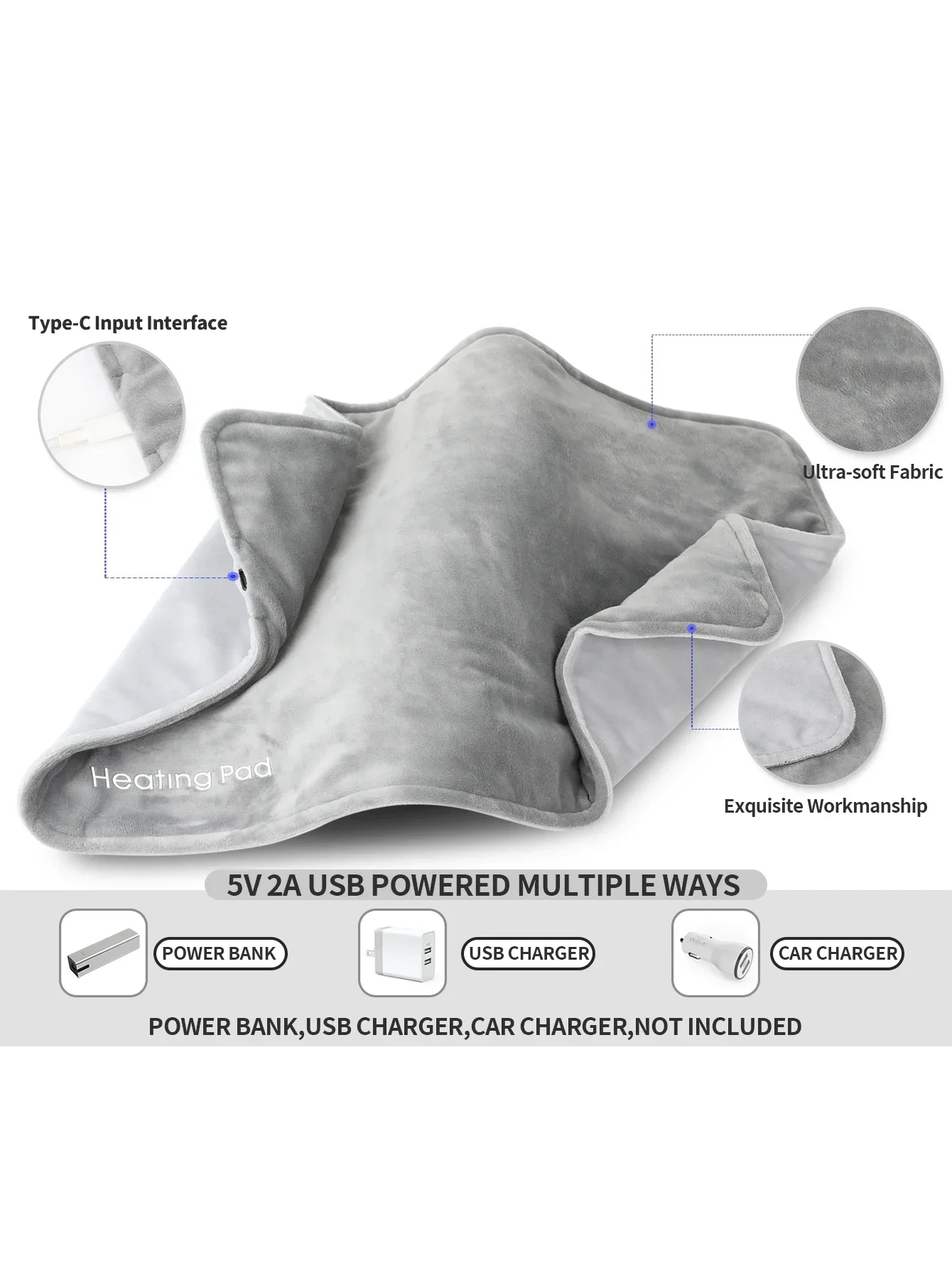 Graphene Quick Heating Warming Pad USB Power Supply Office and Home heating pad