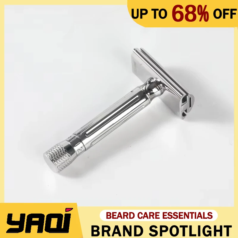 Yaqi Avanti 스테인레스 스틸은 6개 이상의 블레이드 간격 설정을 갖추고 있습니다. 0.55mm에서 1.35mm 및 78mm 핸들 길이까지 조절 가능한 안전 면도기