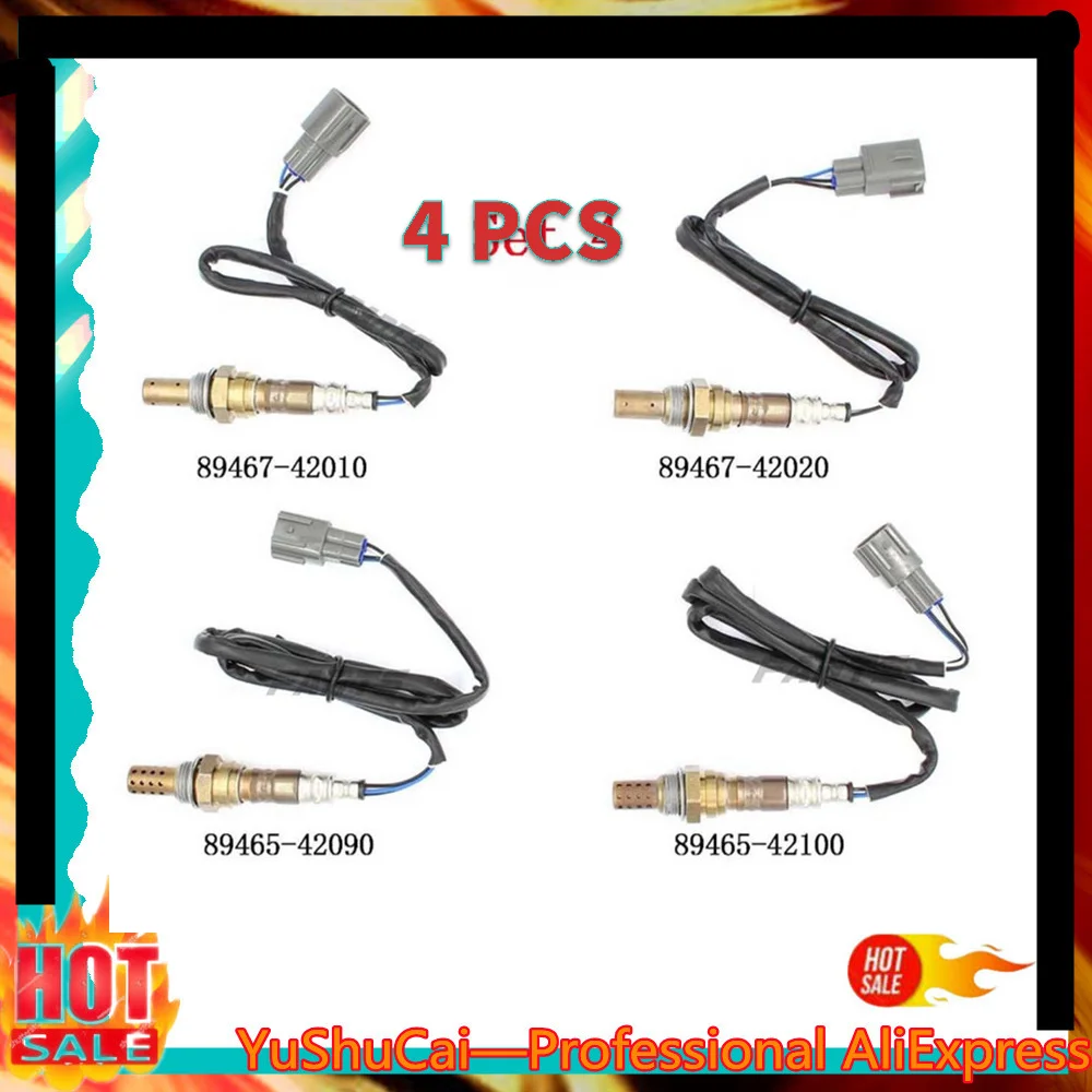 

4 Pcs/set Air Fuel Ratio O2 Oxygen Sensor For 2001 2002 2003 TOYOTA RAV4 Set 4 OE# 89467-42010 etc 0.8-1.5 Ω Oxygen Sensor