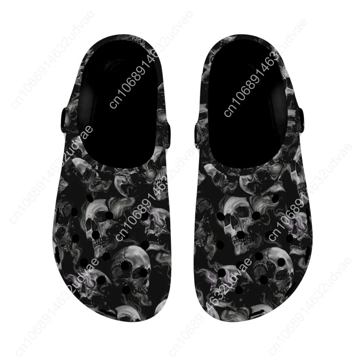 Girls Slippers Flats Casual Summer Shoes Fashion Skull Design Lightweight Breathable Girls Slippers Home Garden Shoes Comfort