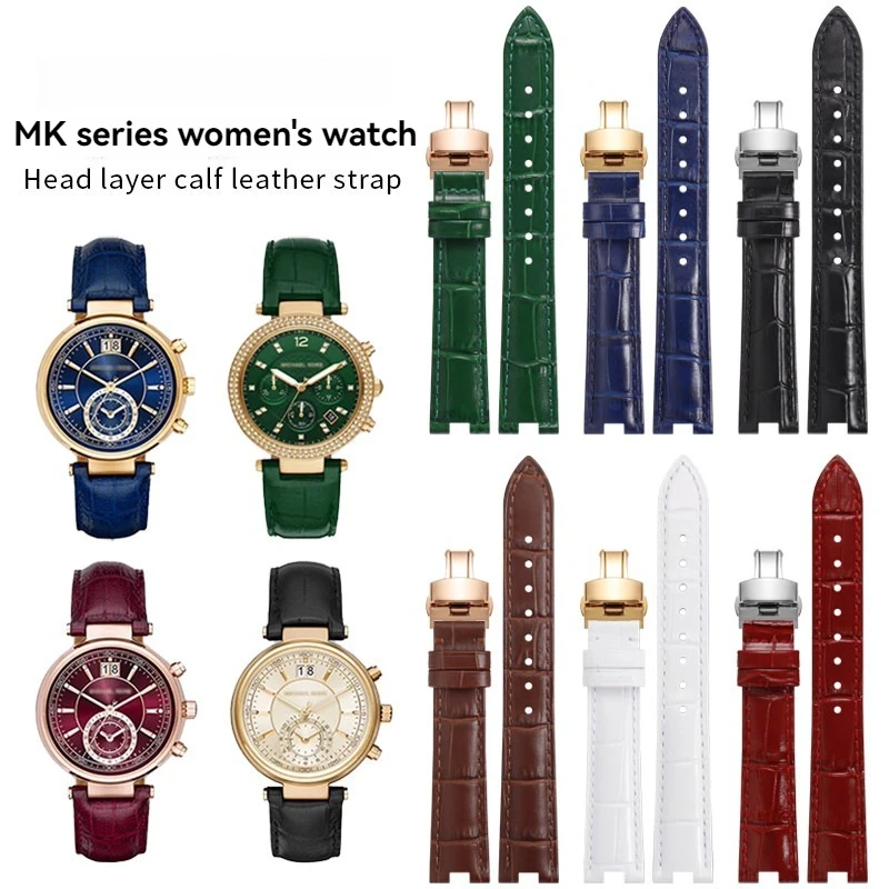 Premium Leather Watch Strap - Notch Cowhide Calfskin Bands (18x10mm & 20x12mm)