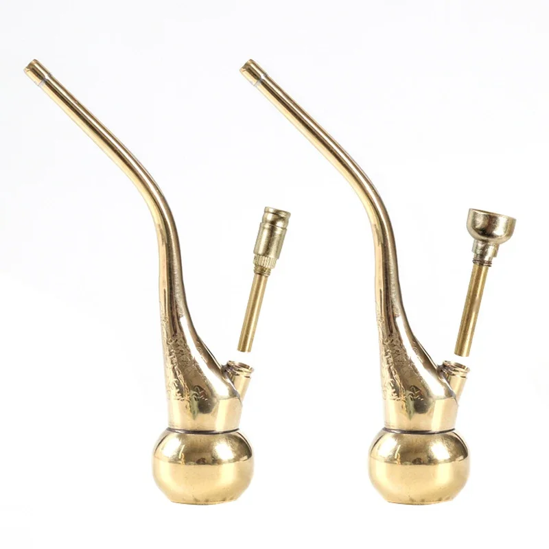 Mini Hookah Brass Tobacco Shisha Water Pipes for Cigarette Portable Dual use Water Smoking Pipes Gift for Men Accessories