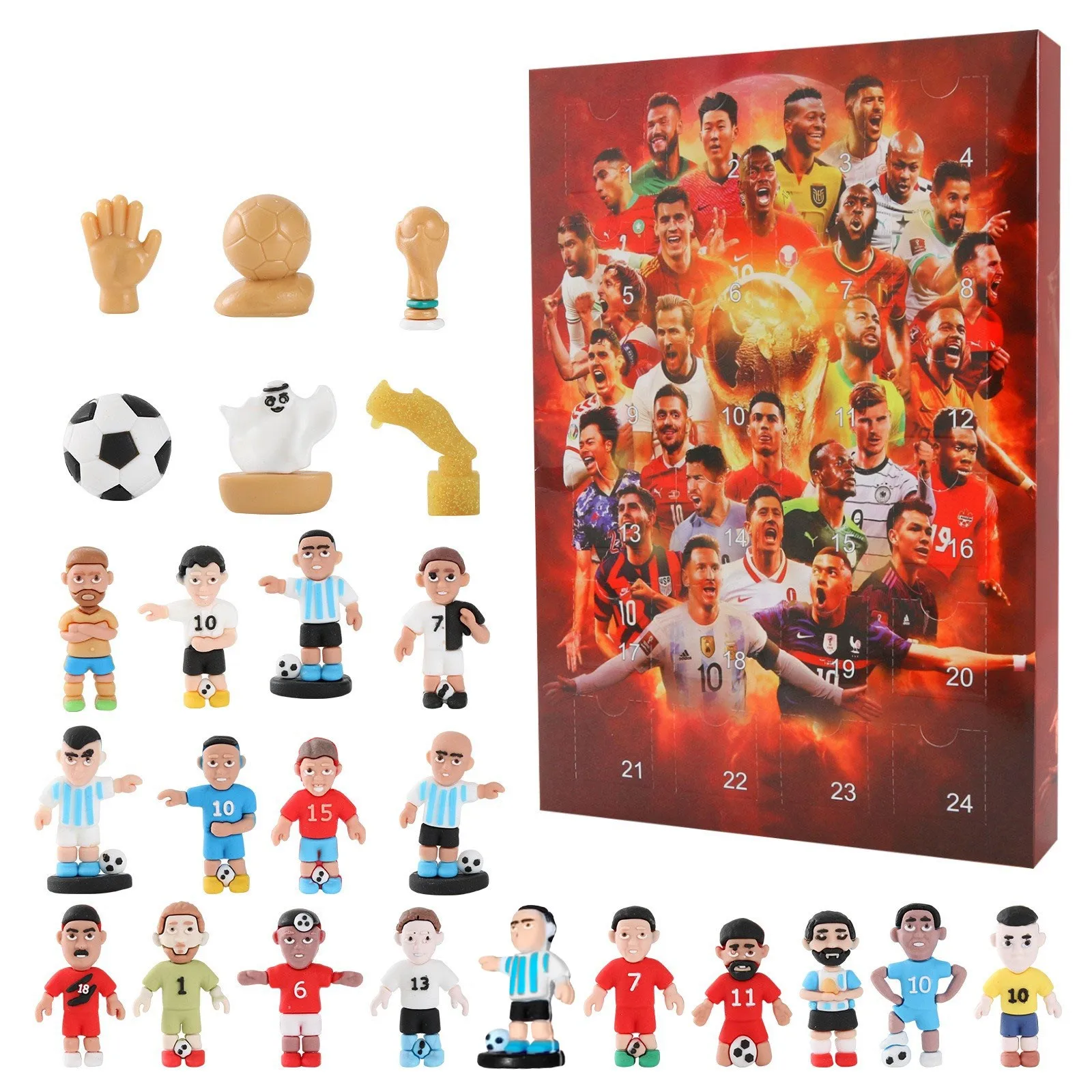 2024 Countdown Advent Calendar Soccer Kit 24 Days Building Advent Calendars Soccer Favors Sports Birthday Christmas Supplies