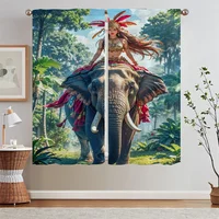 White Curtains 2 Pcs Set Tribal Princess Short Window Curtains for Bedroom Cheap Things With Free Shipping for Home Curls Blinds 1