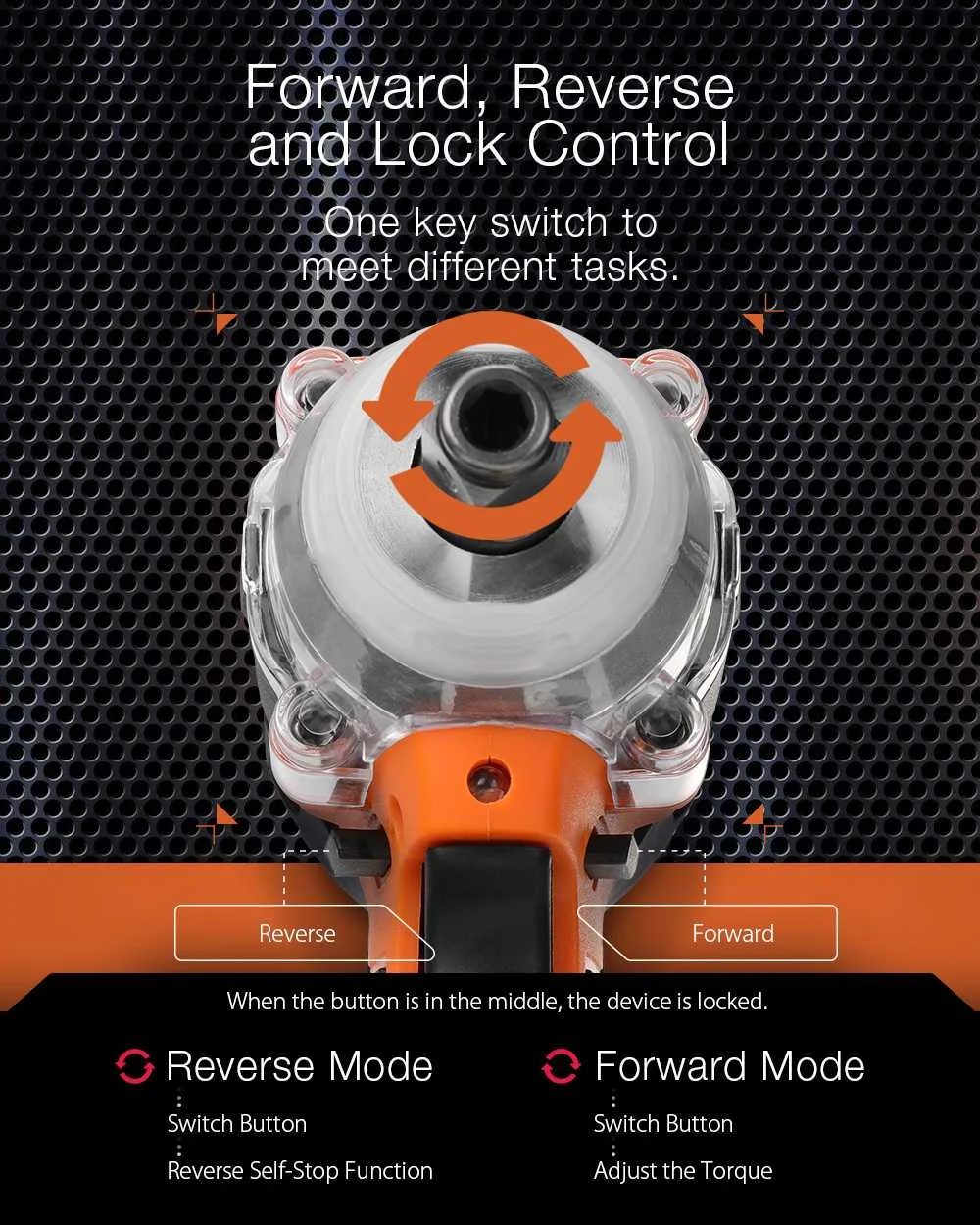 588N.M 1/2 inch Brushless Electric Impact Wrench Cordless Electric Wrench Rechargeable for 18V Battery Screwdriver Power Tools 6