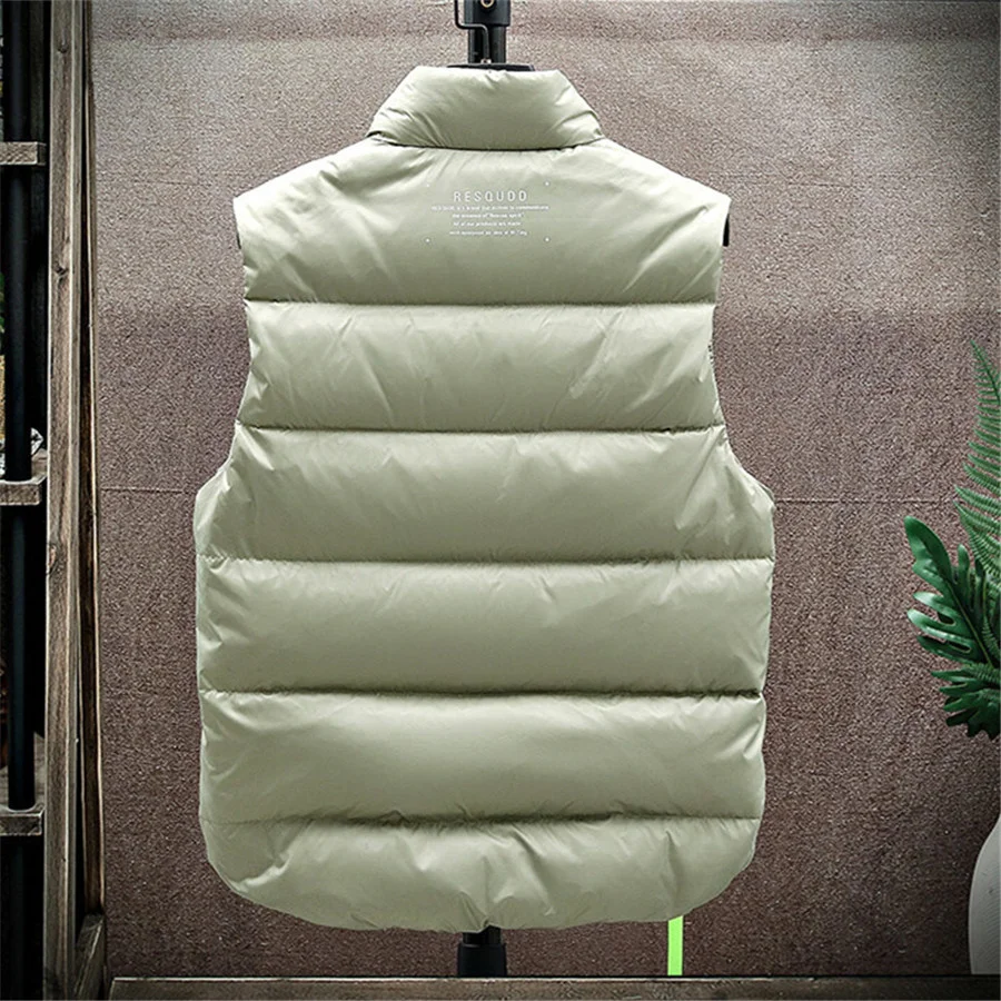 Description Picture 5 of itemMen's Down Vest Winter Warm White Duck Down Puffy Padded Waistcoat Lightweight Thick Sleeveless Jacket Outside Coat Men Clothes