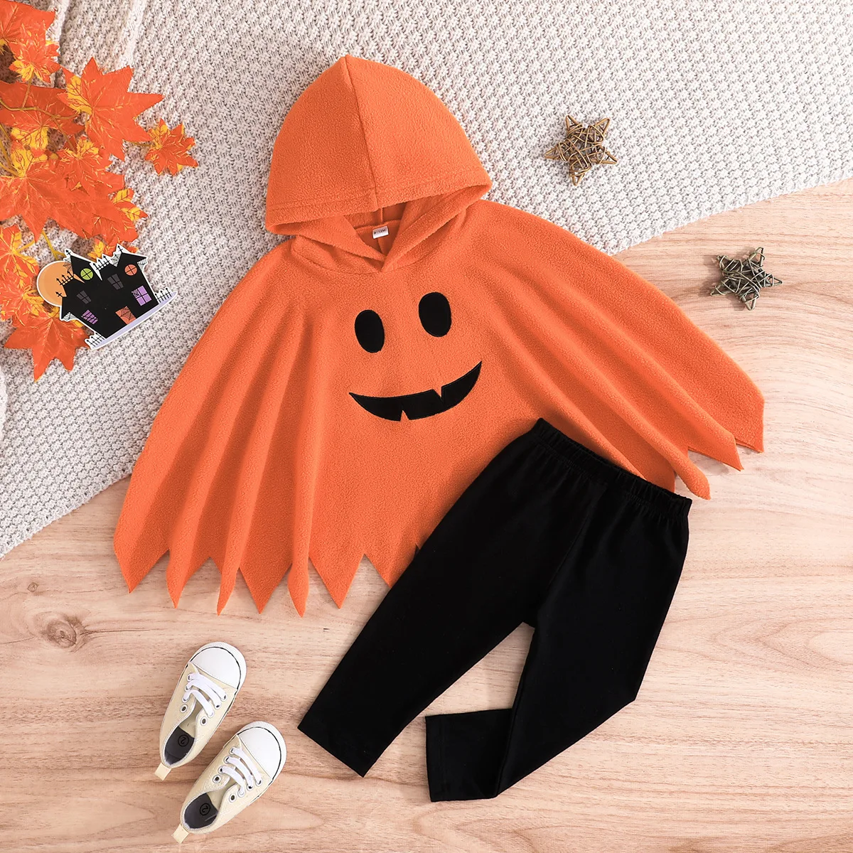Traje de Halloween para bebé, niño y niña, sudadera de manga larga con estampado de fantasma y pantalones elásticos, ropa de 2 piezas, trajes para niño pequeño