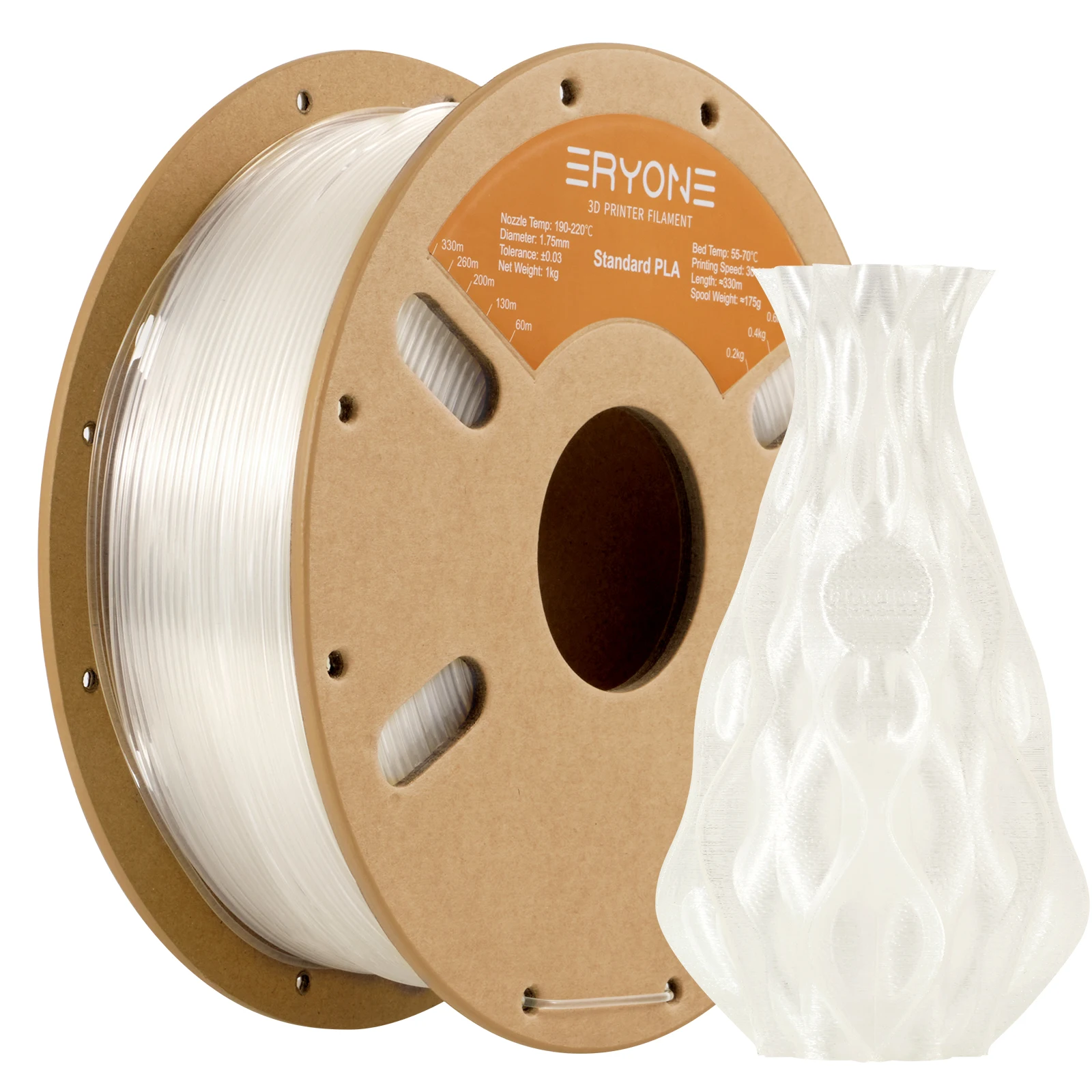 ERYONE 3KG PLA Filament 1,75mm, Standardqualität mit Hoher Zähigkeit, Geringer Verformung, Hervorragende Druckqualität, 1kg Spule – Detail 28