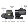 Eotech 558 Holographic Collimator Red Dot Sight G43/G33 3X G45 5X Magnifier Airsoft Equipments Hunting W/20mm Mount& QD Lever 5