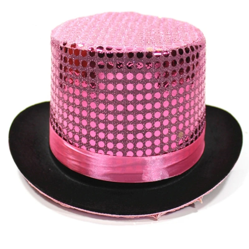 667E Pork Pie Hat Bowler Top Hat Jazz Fedora hat Sequin Top Hat Magician Top Hat