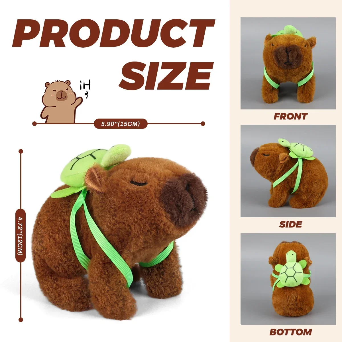 capibaras peluche Kawaii Plush Simulation Electronic Pet Plush Toys Walking Sound Kids Electric Capybara Toy for Birthday Gifts