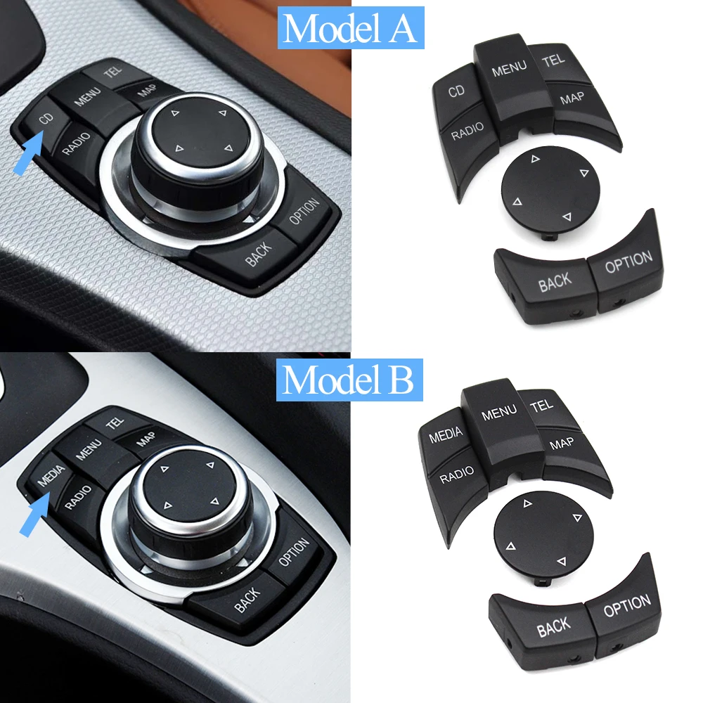 Car Console Multimedia Control Knob Button Cover For BMW 1 3 5 X1 