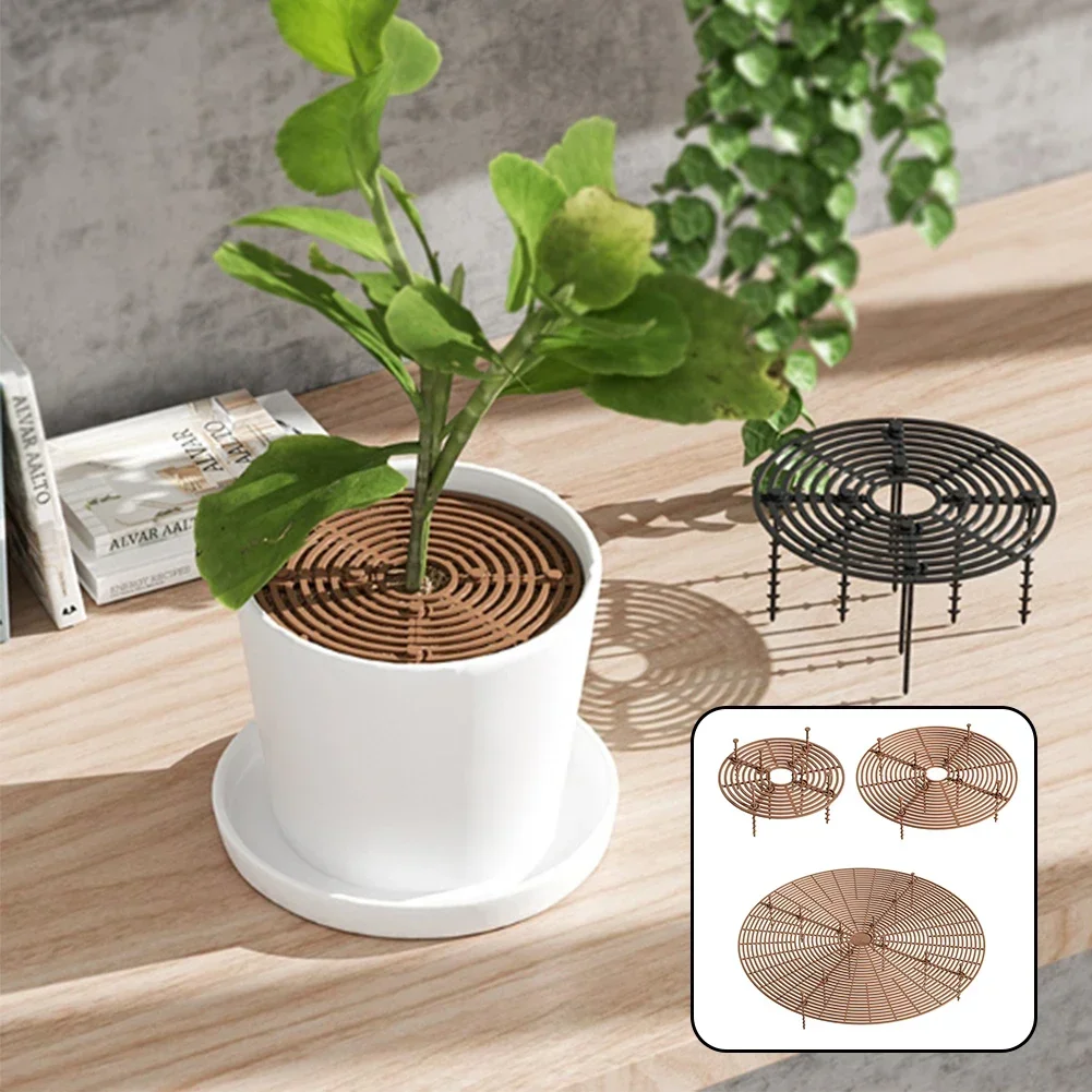 1PC 식물 냄비 손톱과 토양 가드 식물 냄비 그리드 꽃 냄비 커버  안전 마우스 정원 홈 식물 수호자 고양이를 쫓아내다
