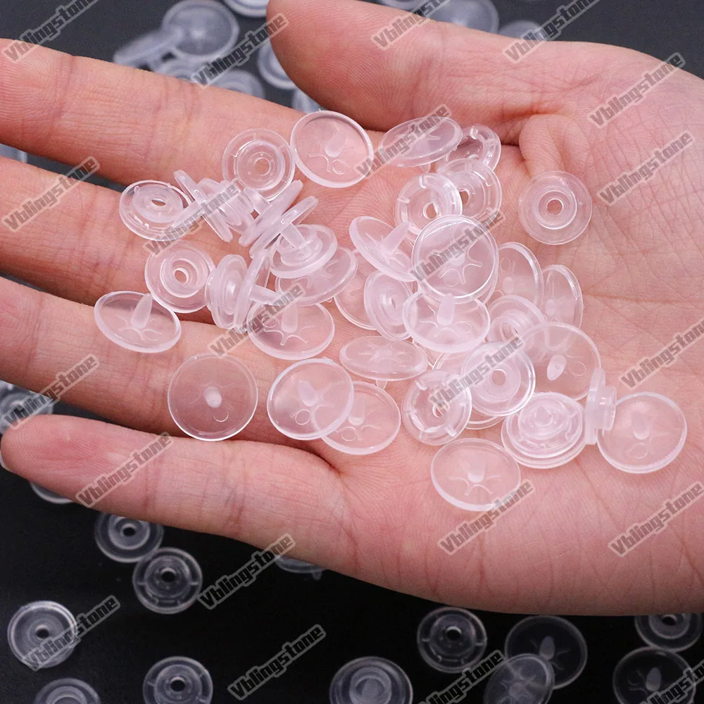 Round Snaps Buttons For Bib 100 Sets T5 Plastic Cover Press Button Fastener Snap For Clothes Accessories DIY Crafts 21Colors 4